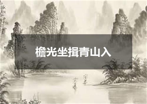 檐光坐揖青山入