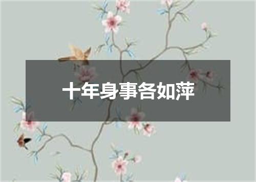 十年身事各如萍