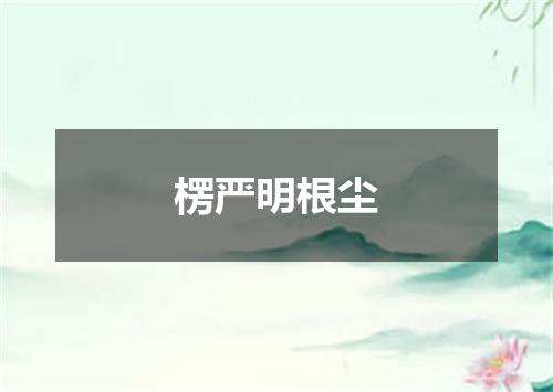 楞严明根尘