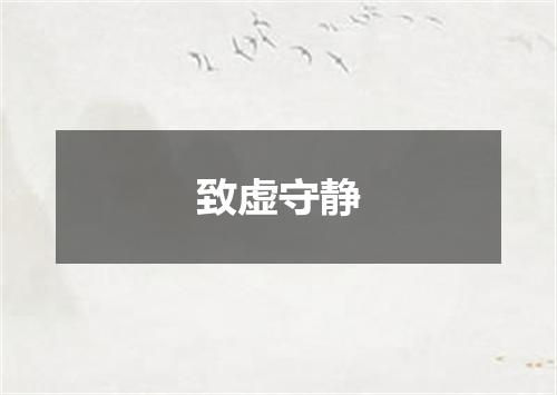 致虚守静