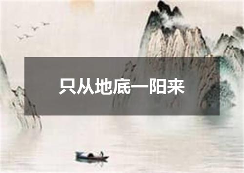 只从地底一阳来