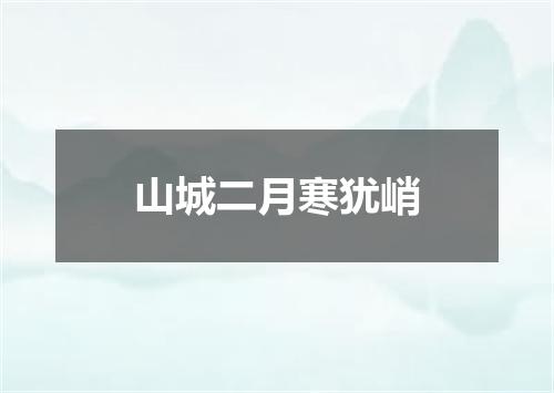 山城二月寒犹峭