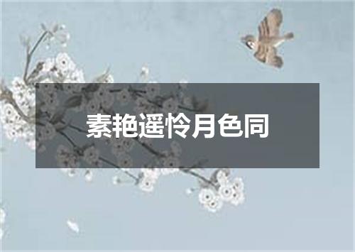 素艳遥怜月色同