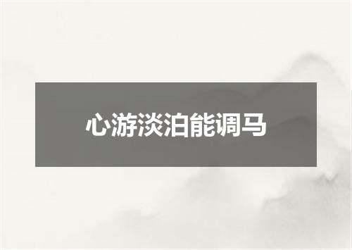 心游淡泊能调马