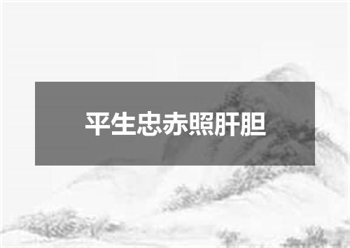 平生忠赤照肝胆