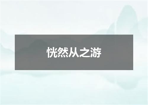 恍然从之游