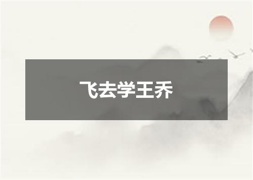 飞去学王乔