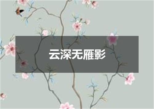 云深无雁影