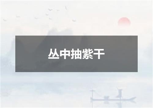 丛中抽紫干