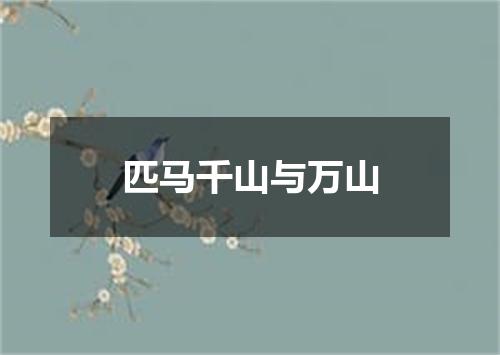 匹马千山与万山