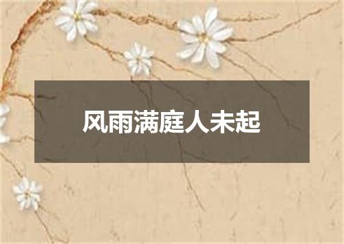 风雨满庭人未起