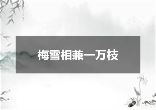 梅雪相兼一万枝