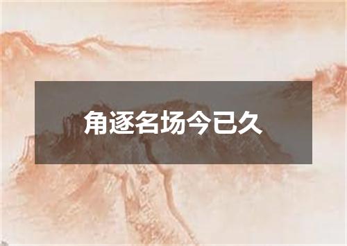 角逐名场今已久