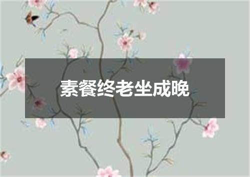 素餐终老坐成晚