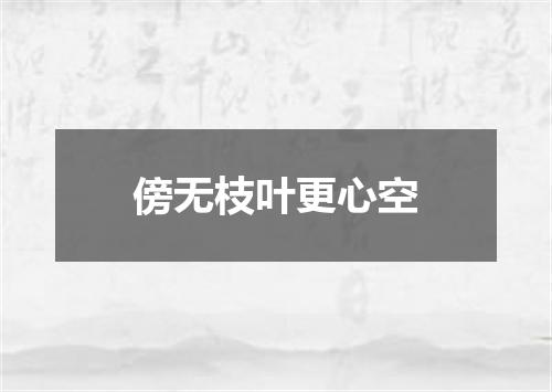傍无枝叶更心空