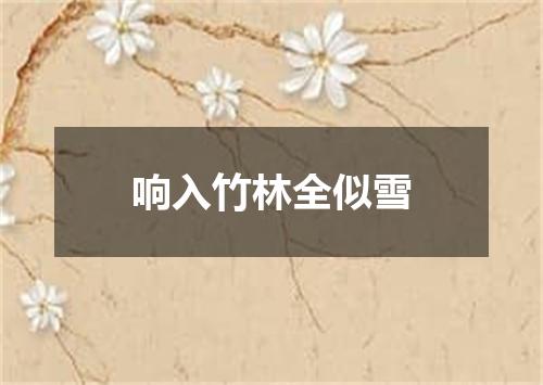 响入竹林全似雪