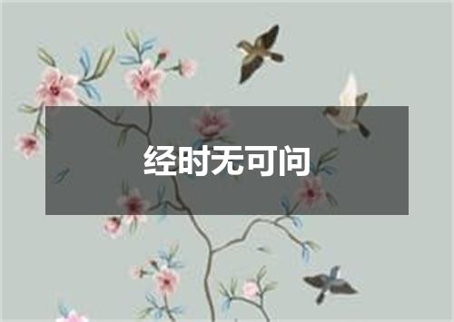 经时无可问