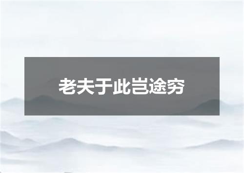 老夫于此岂途穷