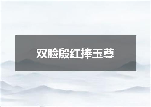 双脸殷红捧玉尊