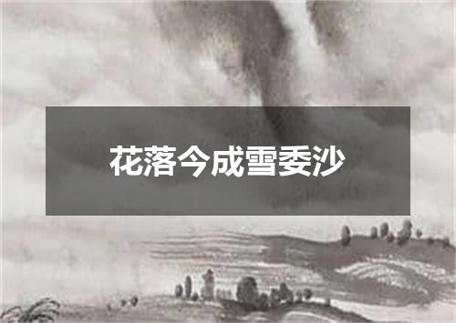 花落今成雪委沙