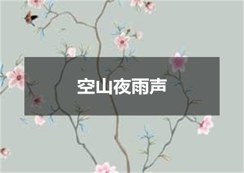 空山夜雨声