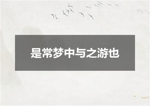是常梦中与之游也