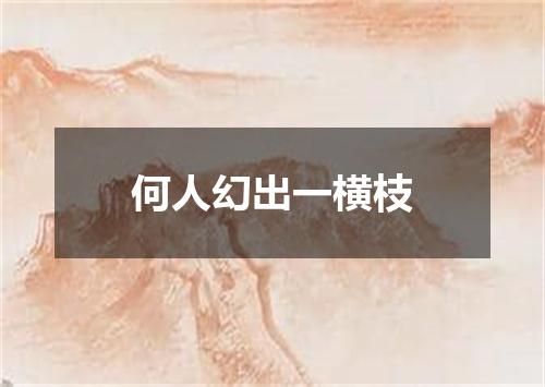何人幻出一横枝