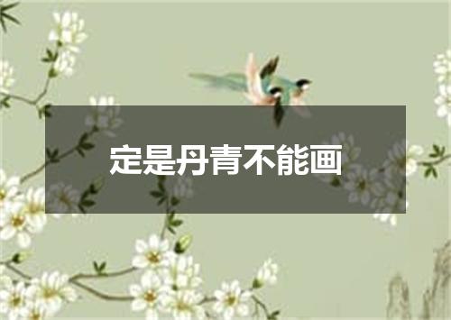 定是丹青不能画