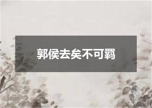 郭侯去矣不可羁