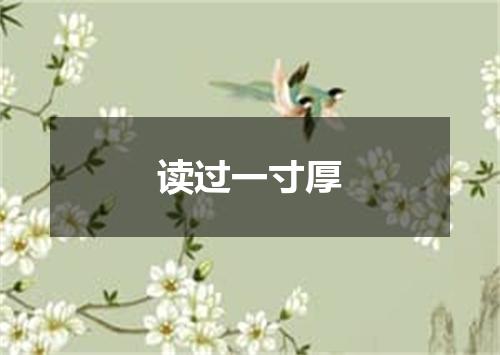 读过一寸厚