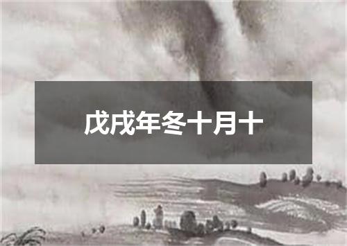 戊戌年冬十月十