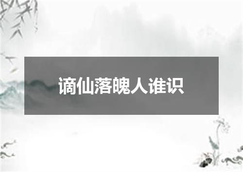 谪仙落魄人谁识