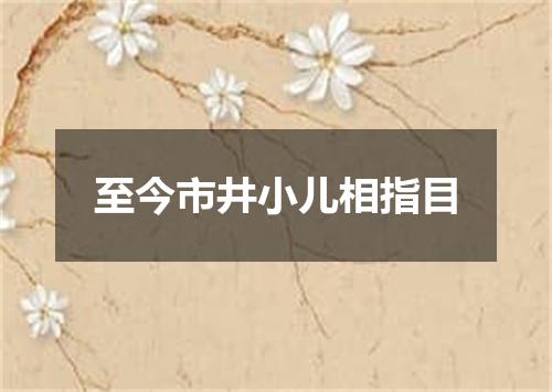 至今市井小儿相指目