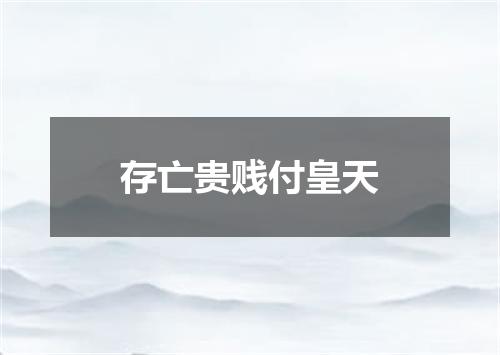 存亡贵贱付皇天