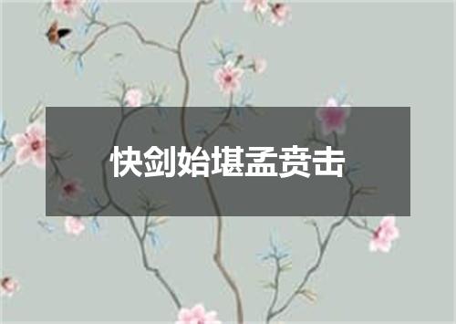 快剑始堪孟贲击