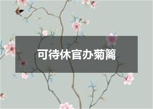 可待休官办菊篱