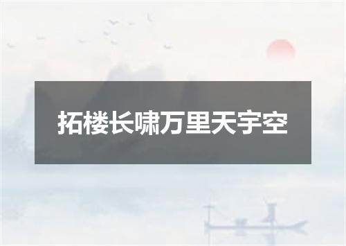 拓楼长啸万里天宇空