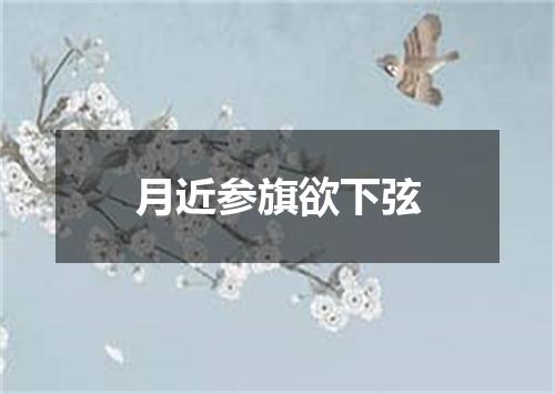 月近参旗欲下弦