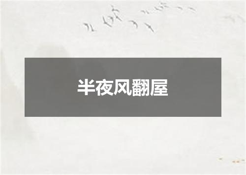半夜风翻屋