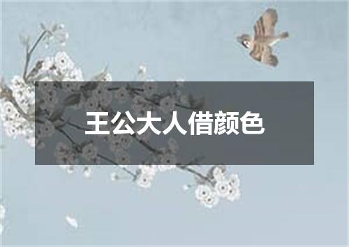 王公大人借颜色