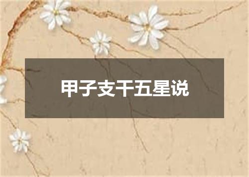 甲子支干五星说