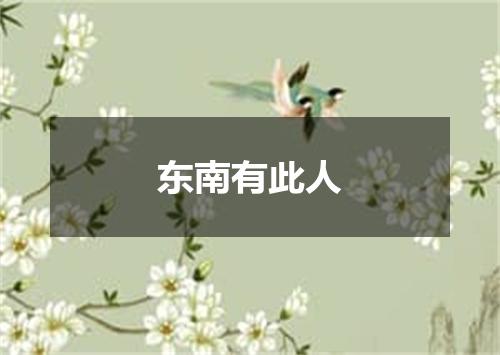 东南有此人