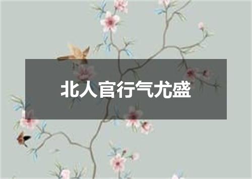 北人官行气尤盛