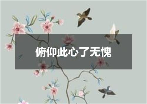 俯仰此心了无愧