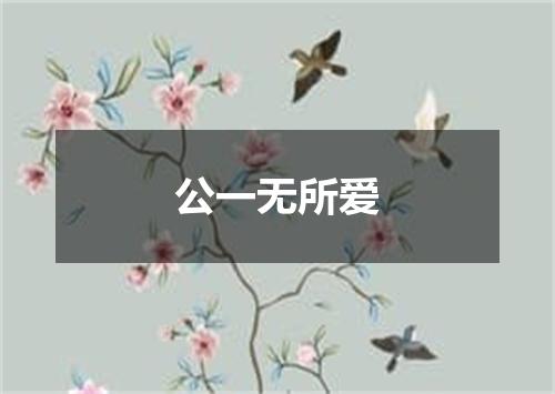 公一无所爱