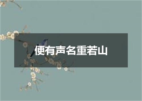 便有声名重若山