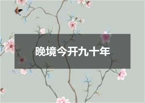 晚境今开九十年
