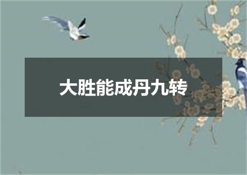大胜能成丹九转