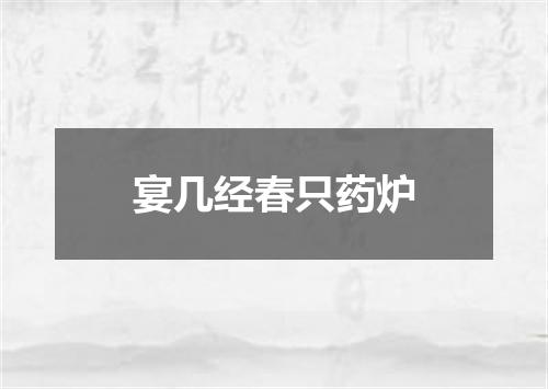 宴几经春只药炉
