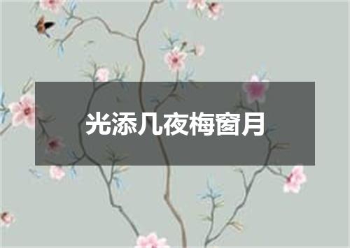 光添几夜梅窗月